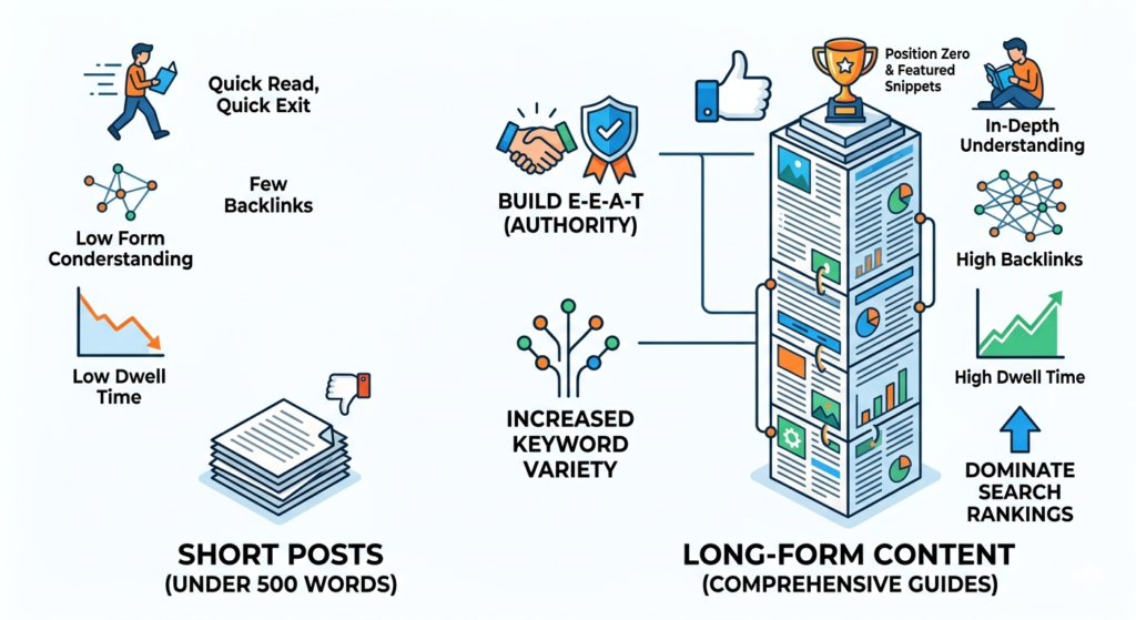 The Power of Long-Form Content: Why Deep Dives Win the SEO Race The power of long-form content why deep dives understand SEO
