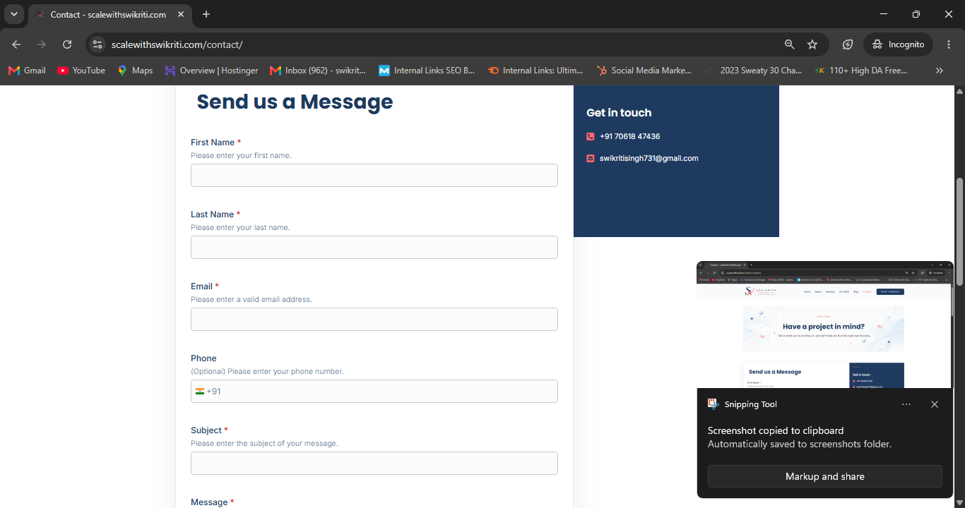 Scale With Swikriti contact form