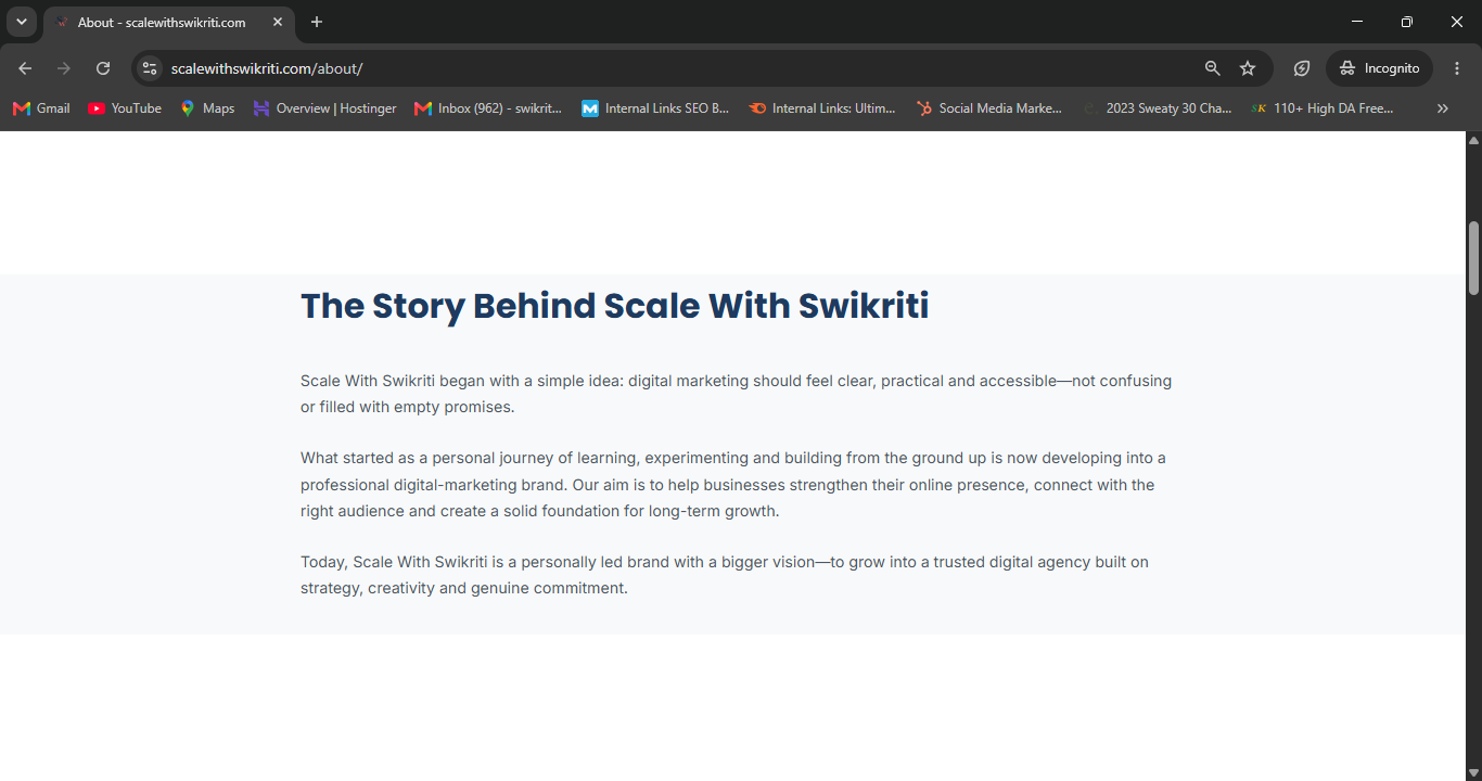 The story behind Scale With Swikriti
