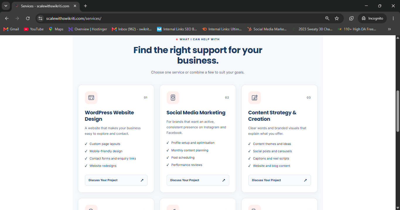 Scale With Swikriti services page